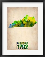 Kentucky Watercolor Map Fine Art Print