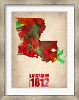 Louisiana Watercolor Map Fine Art Print
