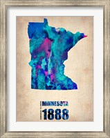Minnesota Watercolor Map Fine Art Print