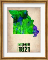 Missouri Watercolor Map Fine Art Print
