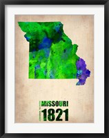Missouri Watercolor Map Fine Art Print