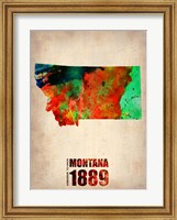 Montana Watercolor Map Fine Art Print