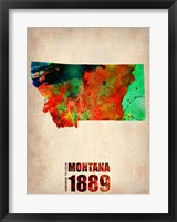 Montana Watercolor Map Fine Art Print