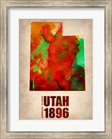 Utah Watercolor Map Fine Art Print