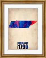 Tennessee Watercolor Map Fine Art Print