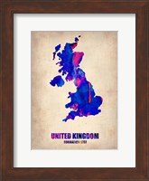 United Kingdom Watercolor Map Fine Art Print