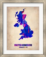 United Kingdom Watercolor Map Fine Art Print