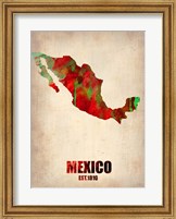 Mexico Watercolor Map Fine Art Print