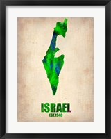Israel Watercolor Map Fine Art Print