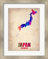 Japan Watercolor Map Fine Art Print