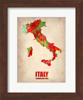 Italy Watercolor Map Fine Art Print