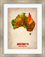 Australia Watercolor Map Fine Art Print