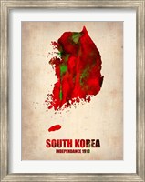 South Korea Watercolor Map Fine Art Print