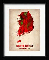South Korea Watercolor Map Fine Art Print