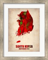 South Korea Watercolor Map Fine Art Print