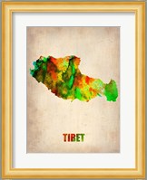 Tibet Watercolor Map Fine Art Print
