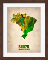 Brazil Watercolor Map Fine Art Print