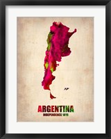 Argentina Watercolor Map Fine Art Print