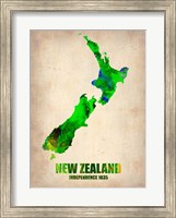 New Zealand Watercolor Map Fine Art Print