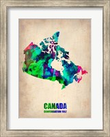 Canada Watercolor Map Fine Art Print