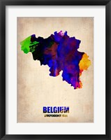 Belgium Watercolor Map Fine Art Print
