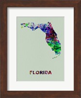 Florida Color Splatter Map Fine Art Print