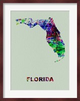 Florida Color Splatter Map Fine Art Print