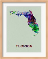 Florida Color Splatter Map Fine Art Print