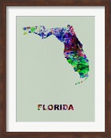 Florida Color Splatter Map Fine Art Print