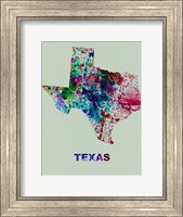 Texas Color Splatter Map Fine Art Print