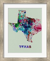 Texas Color Splatter Map Fine Art Print
