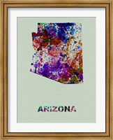 Arizona Color Splatter Map Fine Art Print