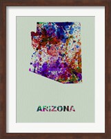 Arizona Color Splatter Map Fine Art Print