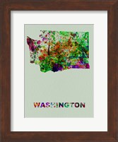 Washington Color Splatter Map Fine Art Print