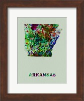 Arkansas Color Splatter Map Fine Art Print