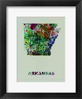 Arkansas Color Splatter Map Fine Art Print