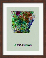 Arkansas Color Splatter Map Fine Art Print