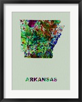 Arkansas Color Splatter Map Fine Art Print