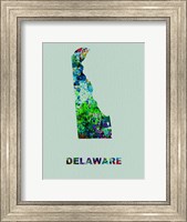 Delaware Color Splatter Map Fine Art Print
