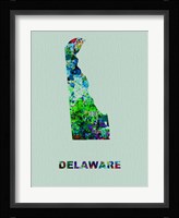 Delaware Color Splatter Map Fine Art Print