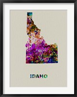Idaho Color Splatter Map Fine Art Print
