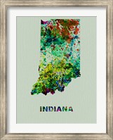 Indiana Color Splatter Map Fine Art Print