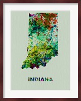 Indiana Color Splatter Map Fine Art Print