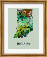 Indiana Color Splatter Map Fine Art Print
