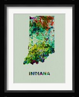 Indiana Color Splatter Map Fine Art Print