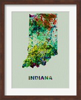 Indiana Color Splatter Map Fine Art Print