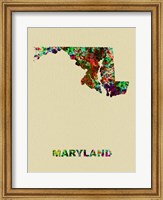 Maryland Color Splatter Map Fine Art Print