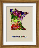Minnesota Color Splatter Map Fine Art Print