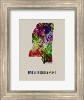 Mississippi Color Splatter Map Fine Art Print