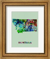 Montana Color Splatter Map Fine Art Print